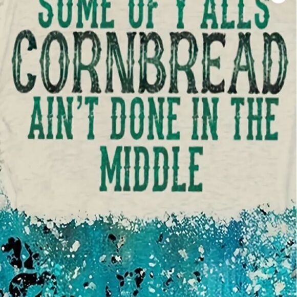 Western Leopard Pattern Cornbread Quote Country Girl T Shirt Funny - Picture 3 of 5